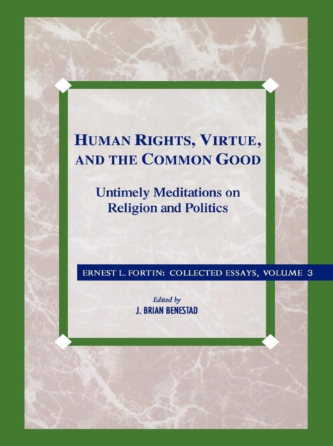 Human Rights, Virtue and the Common Good : Untimely Meditations on Religion and Politics, EPUB eBook