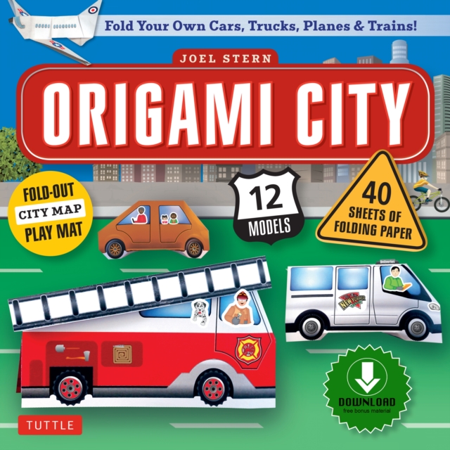Origami City Ebook : Build Your Own Cars, Trucks, Planes & Trains!: Contains Full Color  48 Page Origami Book, 12 Projects and Printable Origami Papers, EPUB eBook