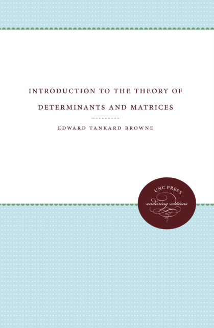 Introduction to the Theory of Determinants and Matrices, EPUB eBook