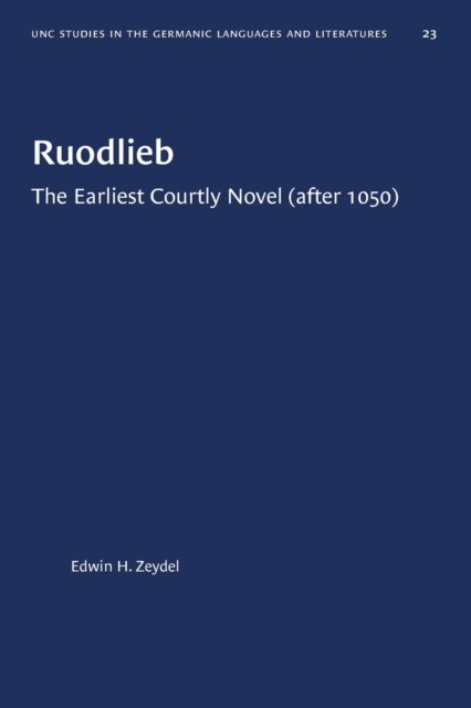 Ruodlieb : The Earliest Courtly Novel (after 1050), Paperback / softback Book
