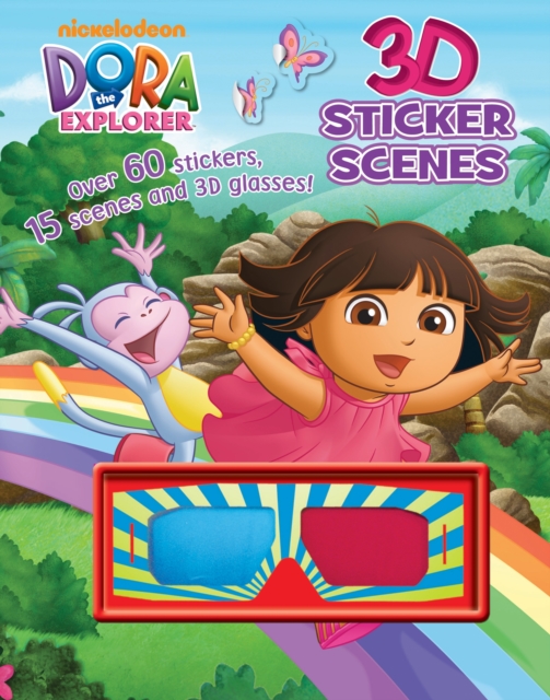 Dora the Explorer 3D Sticker Scenes : Over 60 stickers, 15 scenes and 3D glasses!, Paperback Book