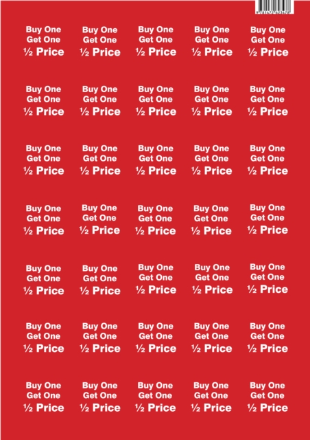 BUY ONE GET ONE HALF PRICE STICKERS X 35,  Book