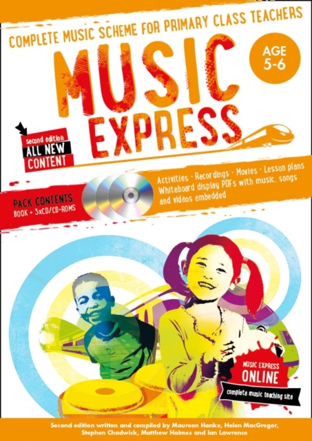 Music Express: Age 5-6 (Book + 3 CDs + DVD-ROM) : Complete Music Scheme for Primary Class Teachers, Multiple-component retail product, part(s) enclose Book