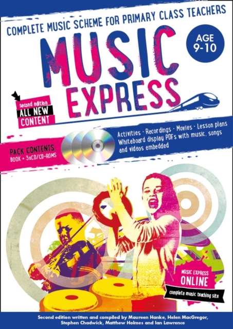 Music Express: Age 9-10 (Book + 3CDs + DVD-ROM) : Complete Music Scheme for Primary Class Teachers, Multiple-component retail product, part(s) enclose Book