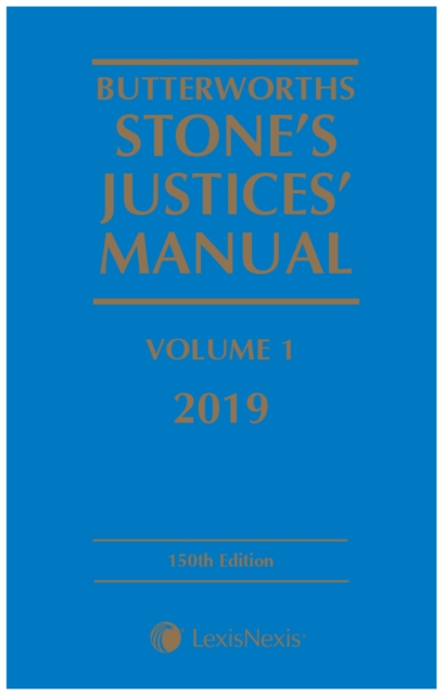 Butterworths Stone's Justices' Manual 2019, Mixed media product Book