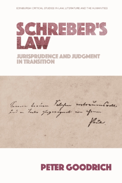 Schreber'S Law : Jurisprudence and Judgment in Transition, Hardback Book