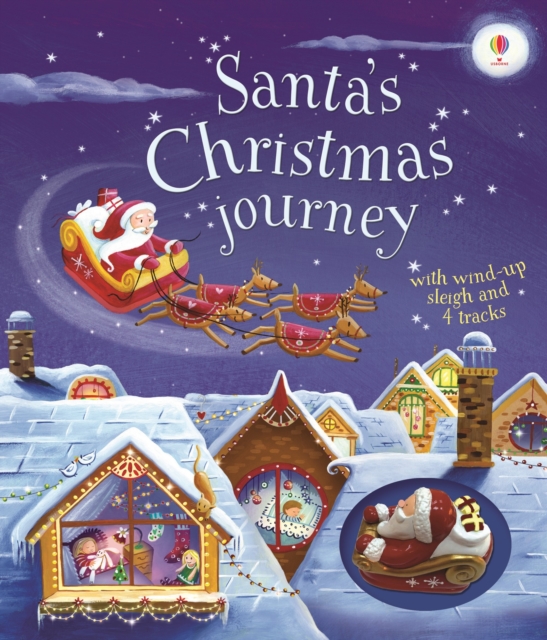 Santa's Christmas Journey with Wind-Up Sleigh, Board book Book