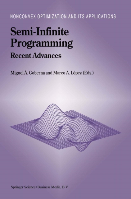 Semi-Infinite Programming : Recent Advances, PDF eBook
