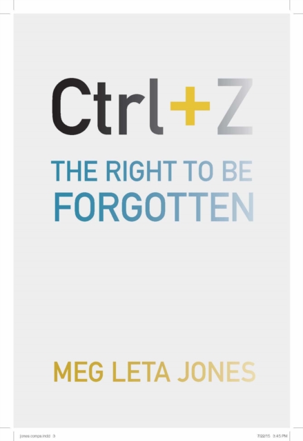 Ctrl + Z : The Right to Be Forgotten, PDF eBook
