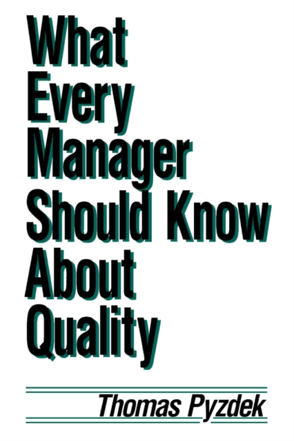 What Every Manager Should Know about Quality, PDF eBook