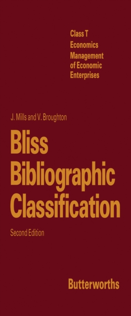 Bliss Bibliographic Classification : Class T: Economics Management of Economic Enterprises, PDF eBook