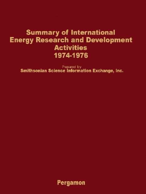 Summary of International Energy Research and Development Activities 1974-1976, EPUB eBook