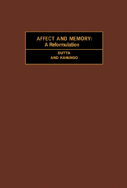 Affect and Memory : A Reformulation, PDF eBook