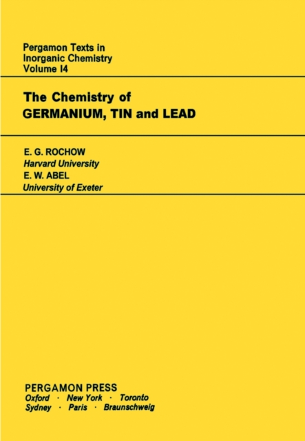 The Chemistry of Germanium : Tin and Lead, PDF eBook