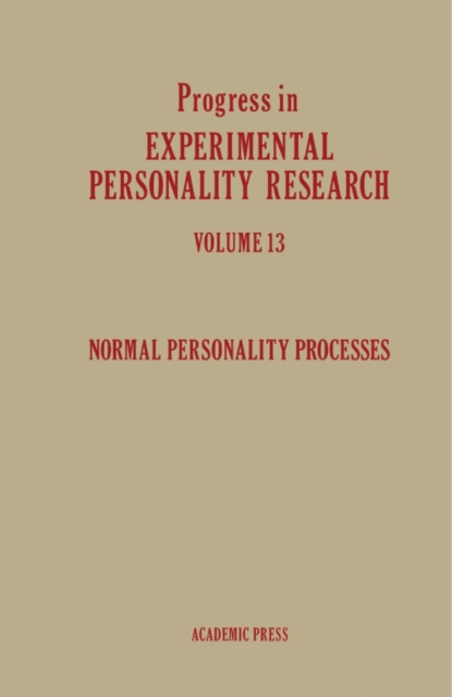 Normal Personality Processes : Progress in Experimental Personality Research, PDF eBook