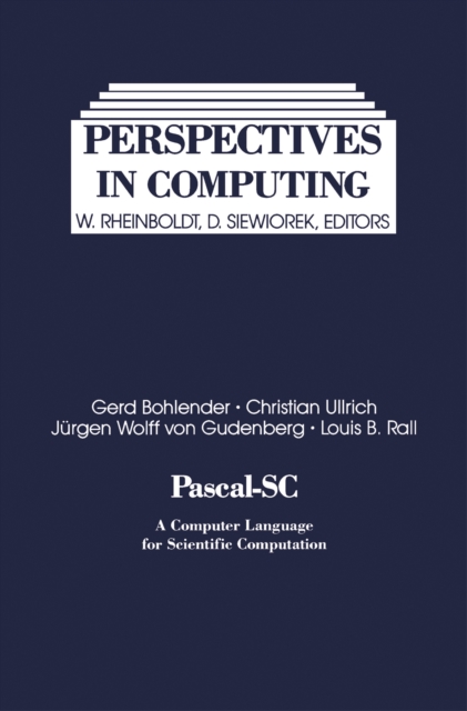 Pascal-SC : A Computer Language for Scientific Computation, PDF eBook