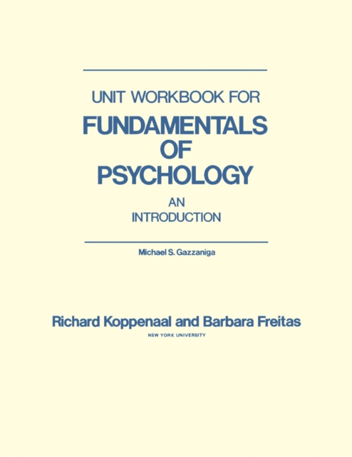 Unit Workbook for Fundamentals of Psychology : An Introduction, PDF eBook