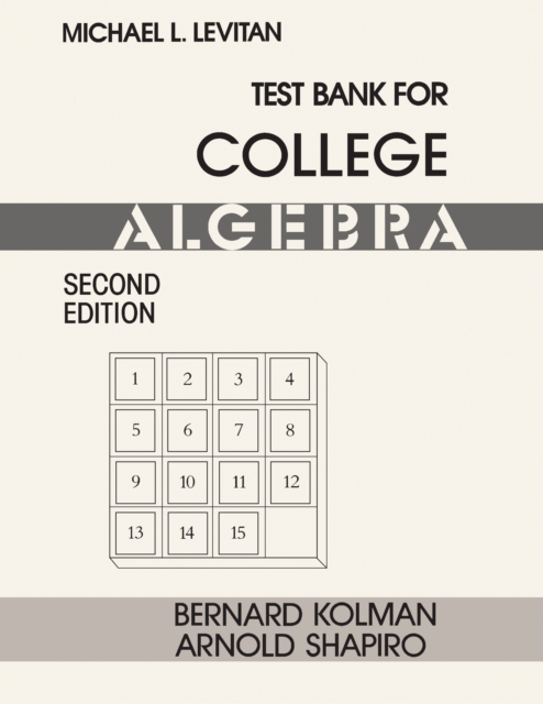 Test Bank for College Algebra, PDF eBook