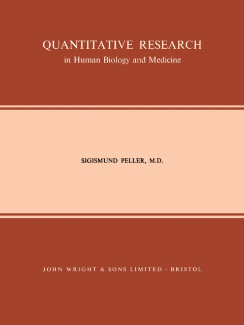 Quantitative Research in Human Biology and Medicine, PDF eBook