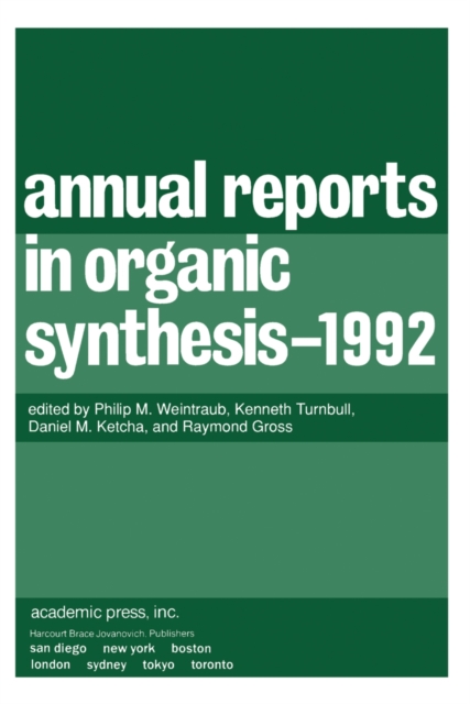 Annual Reports in Organic Synthesis 1992 : 1992, PDF eBook