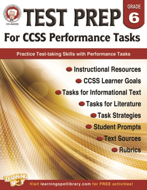 Test Prep for CCSS Performance Tasks, Grade 6, PDF eBook