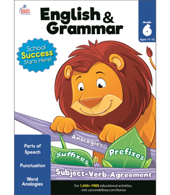 English & Grammar, Grade 6, PDF eBook