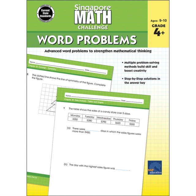 Singapore Math Challenge Word Problems, Grades 4 - 6, PDF eBook