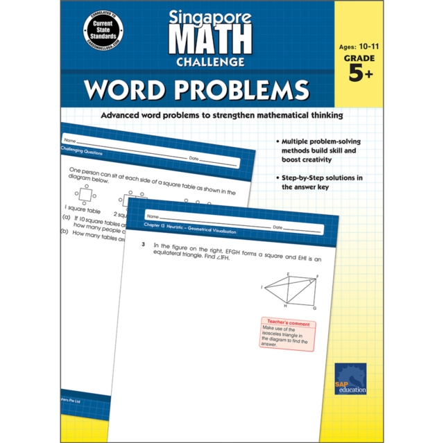 Singapore Math Challenge Word Problems, Grades 5 - 8, PDF eBook