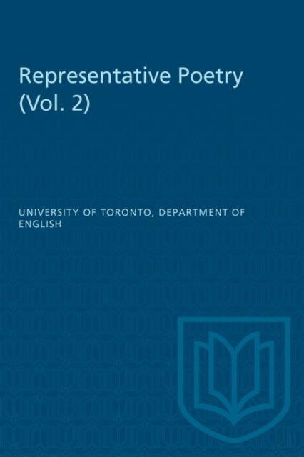 Representative Poetry : Volume 2, PDF eBook