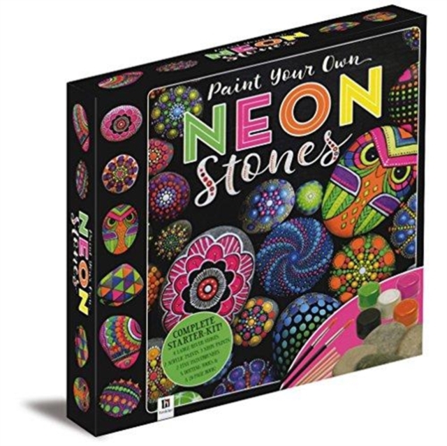 Paint Your Own Neon Stones Box Set, Kit Book