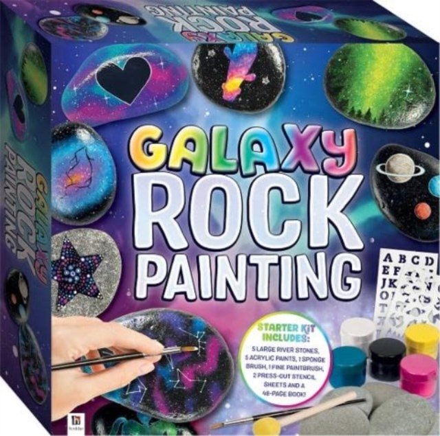 Galaxy Rock Painting, Kit Book