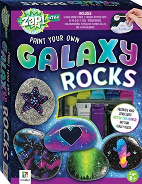 Zap! Extra Paint Your Own Galaxy Rocks, Kit Book