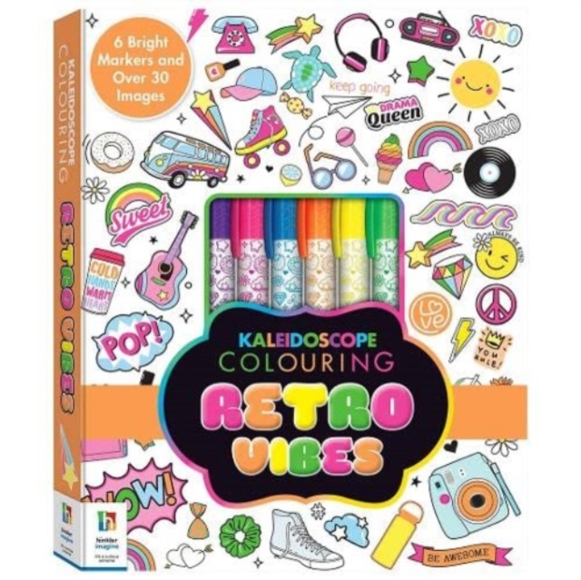 Kaleidoscope Colouring Kit Retro Vibes, Paperback / softback Book