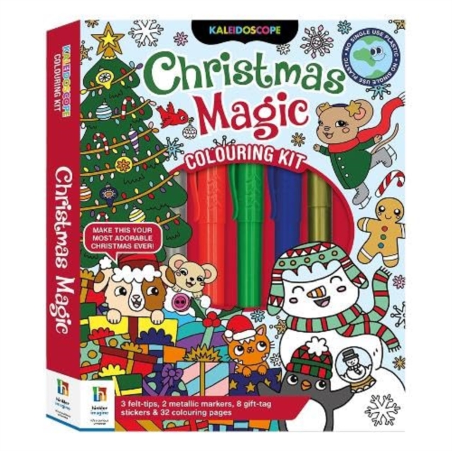 Kaleidoscope Colouring Kit Christmas Magic, Book Book