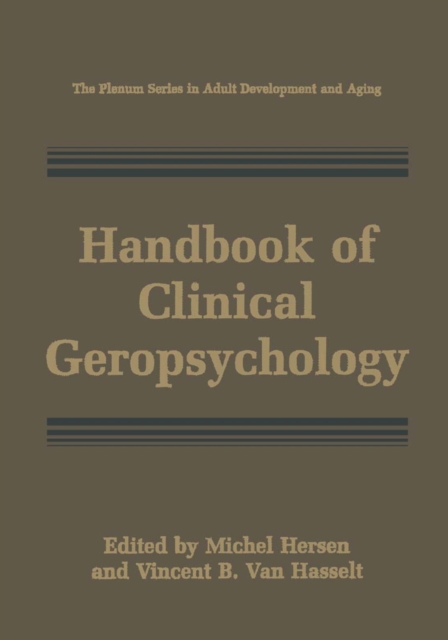 Handbook of Clinical Geropsychology, PDF eBook