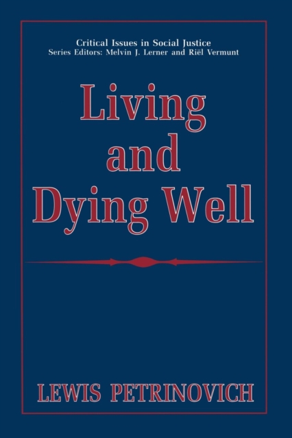 Living and Dying Well, Paperback / softback Book