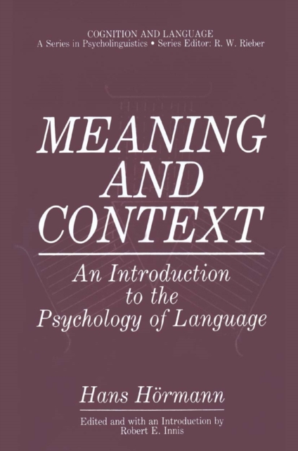 Meaning and Context : An Introduction to the Psychology of Language, PDF eBook