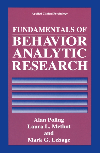 Fundamentals of Behavior Analytic Research, PDF eBook