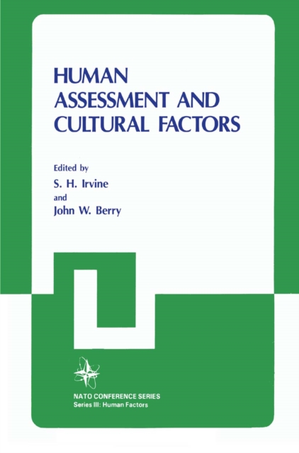 Human Assessment and Cultural Factors, PDF eBook