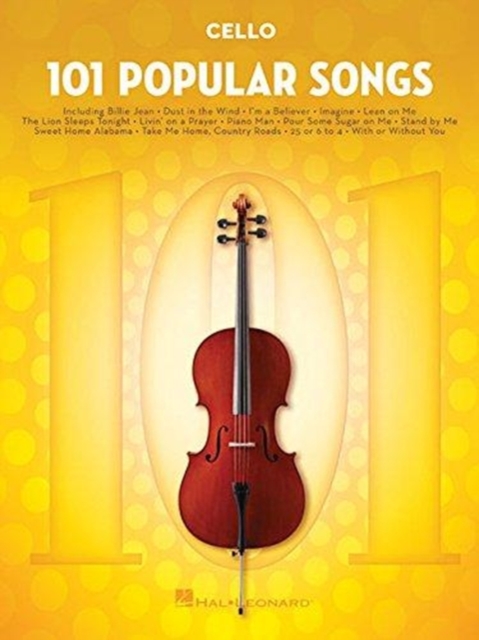 101 Popular Songs : For Cello, Book Book