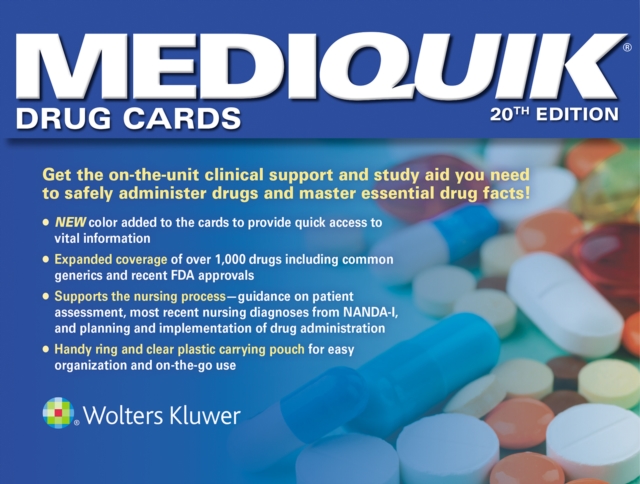 MediQuik Drug Cards, Hardback Book
