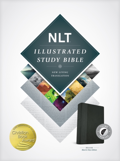 NLT Illustrated Study Bible Tutone Black/Onyx, Indexed, Leather / fine binding Book