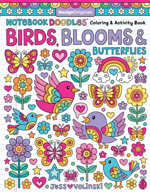 Notebook Doodles Birds, Blooms and Butterflies : Coloring & Activity Book, Paperback / softback Book