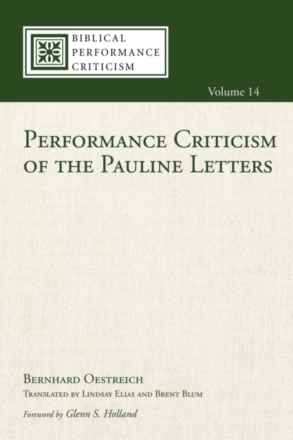 Performance Criticism of the Pauline Letters, EPUB eBook