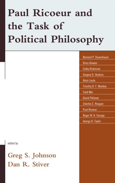 Paul Ricoeur and the Task of Political Philosophy, Paperback / softback Book