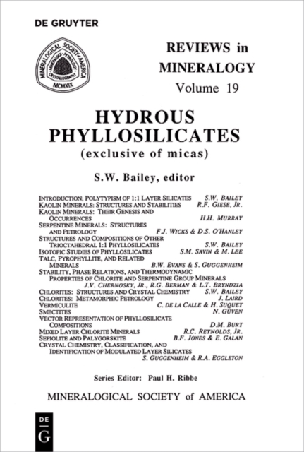 Hydrous Phyllosilicates : (Exclusive of Micas), PDF eBook