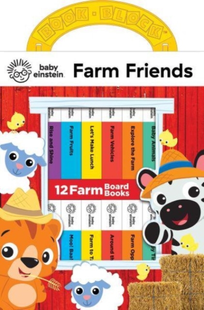 Baby Einstein Farm Friends 12 Board Books  My First Library, Hardback Book