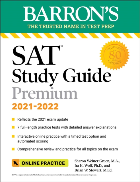 SAT Study Guide Premium, 2023: Comprehensive Review with 8 Practice Tests + an Online Timed Test Option, Paperback / softback Book
