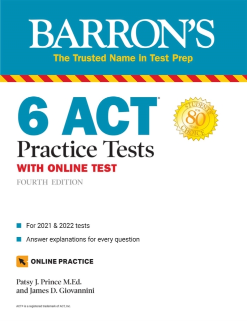 6 ACT Practice Tests with Online Test, Paperback / softback Book