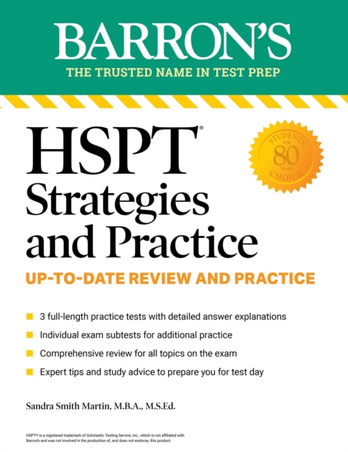 HSPT Strategies and Practice, Second Edition: 3 Practice Tests + Comprehensive Review + Practice + Strategies, EPUB eBook